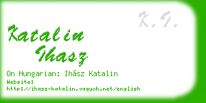 katalin ihasz business card